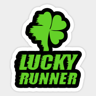 Lucky Runner St. Patrick's Day Funny Sticker